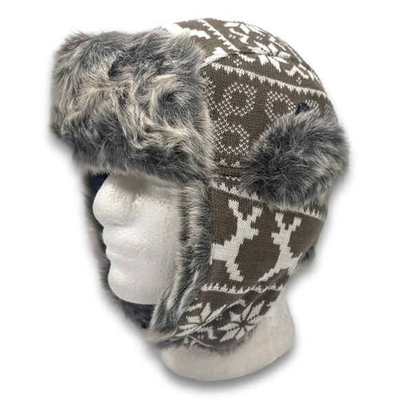 Lumberjack Aviator Hat Supple Faux Fur Winter Ski Trooper Trapper Ear Flap Cap - Picture 3 of 7